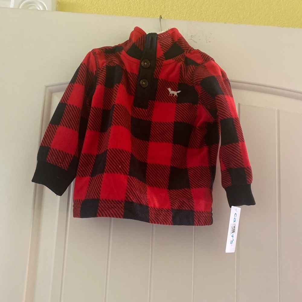 NWT Baby Red Plaid Pull Over